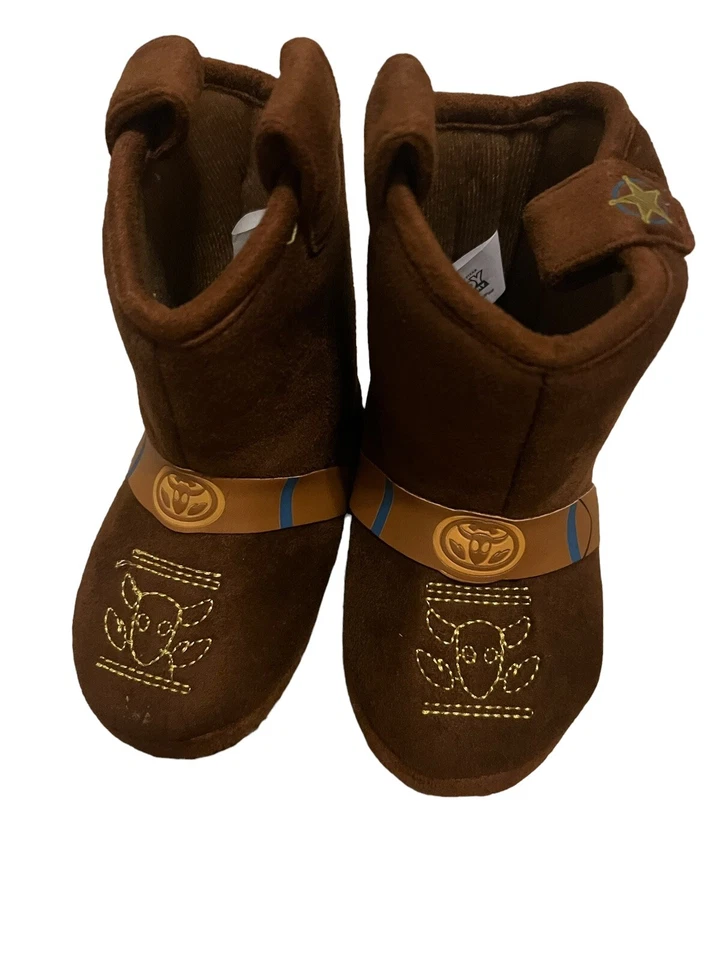 Disney Pixar Toy Story Woody Cowboy Slipper Boots Sz 7-8 - Image 1 of 2