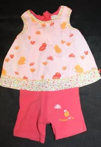 Girls BABY MINI by Catimini pink bug 1 piece romper Size 6 months - Picture 1 of 1