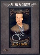 JIMMY PARDO 2021 Topps Allen & Ginter X Rookie Framed Mini Card Silver Ink Auto