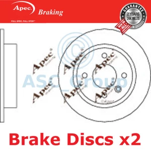 2X Apec Bremsen 228Mm Solide OE Qualität Ersatzbremsen Scheiben (Paar) DSK174 - Picture 1 of 1