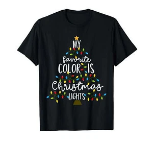 Female creative Christmas tree letter-printed T-shirt, casual cotton short - Picture 1 of 9