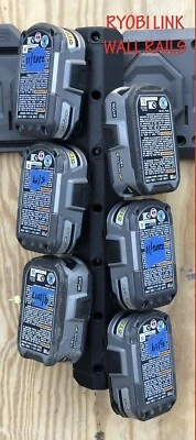 Ryobi Link Wall Rails 18v One+ Modular Battery Holder Tower garage tool storage - Image 1 of 4