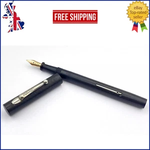 VINTAGE PENCRAFT FOUNTAIN PEN IN BCHR SEMI FLEXIBLE 14K MEDIUM NIB MADE IN USA - Picture 1 of 14