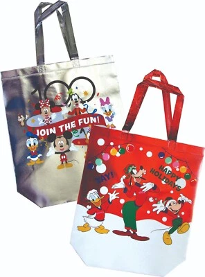 Набор из 2 глянцевых многоразовых подарочных пакетов металлический блестящий дизайн праздничная подарочная сумка - Изображение 1 из 3