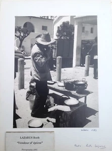 RUTH LAZARUS PHOTO ANCIENNE VENDEUR D'ÉPICES MAROC 1983 TOP QUALITE ++ - Picture 1 of 1