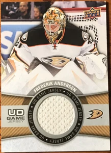 2015-16 Upper Deck UD Game Jersey Frederik Andersen #GJ-FA Anaheim Ducks - Picture 1 of 2
