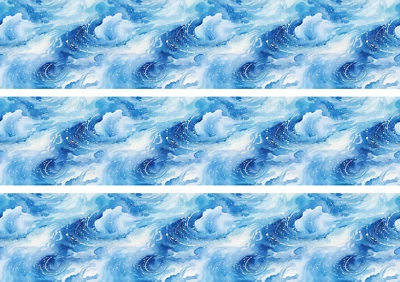 MARKENLOS Cinta para tartas de mar borde imagen fiesta decoración cumpleaños océano náutica marítima almejas