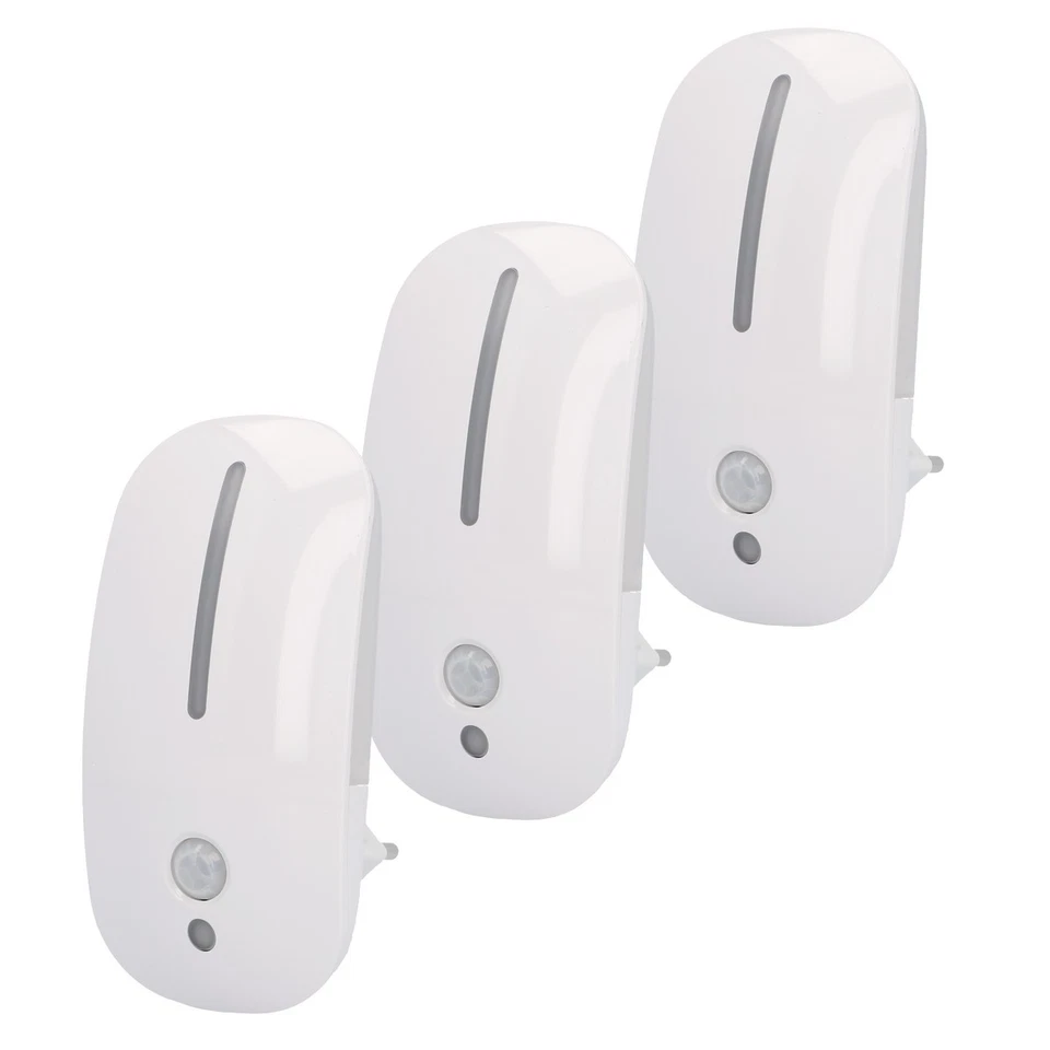 LED-Nachtlicht 3er Set mit Bewegungsmelder und Dämmerungssensor für Steckdose - Bild 1 von 1