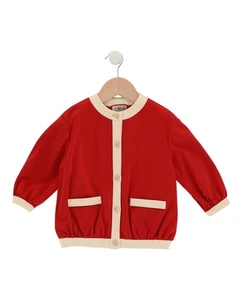 Gucci Girls Contrast Long Sleeve Knit Cardigan - Picture 1 of 2