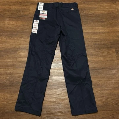 NEW Dickies Pants Mens Size 33x32 Navy 874 Original Fit Work Pant Flex Outdoors - Image 1 of 4