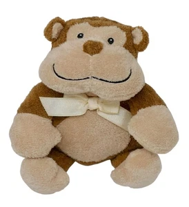 Baby Adventure Brown Cream Tan Monkey 9" Stuffed Animal Plush with Rattle - Picture 1 of 10