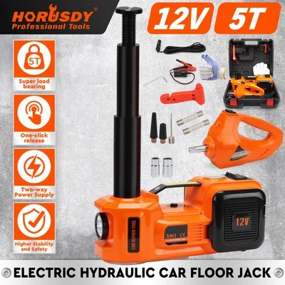 HORUSDY 5T 12V Electric Hydraulic Car Jack with Impact Wrench Inflator Extension - image 1 of 4