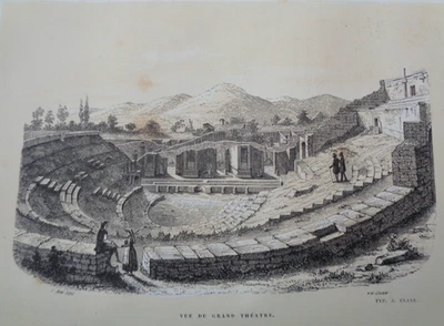 1869 POMPEIA par BRETON FOLD-OUT MAP 10 PLTS POMPEII HERCULANEUM AMPHITHEATRE ^ - Image 1 of 4