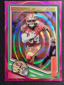 2025 SCORE - FRED WARNER #118 - Pink Eclipse /399 - San Francisco 49ers - Picture 1 of 2