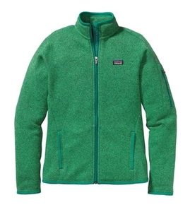 Patagonia WOMENS LARGE Better Sweater Heather Green Full Zip w/ Pockets EUC - Picture 1 of 7