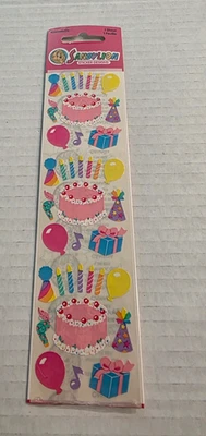 Vintage Stickers Sandy Lion Birthday Adventures New Sealed 1 Sheet Acid Free - Image 1 of 3