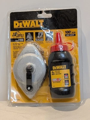 DeWALT Chalkline Kit 100' Red Chalk DWHT47255 *NEW* - Image 1 of 2