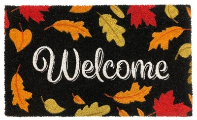 Briarwood Lane Welcome Leaves Fall Natural Fiber Coir Doormat - Image 1 of 2