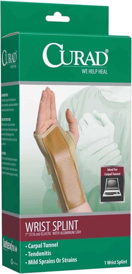 7-дюймовая эластичная шина для запястья запястного канала Curad для правшей большого размера - Изображение 1 из 1