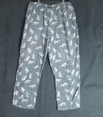 Columbia Sportswear Pajama Pants Mens Large Blue Polar Bear Winter Holiday Cozy Foto 1 de 4