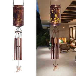 Hummingbird Wind Chimes for Outside 34" Solar Wind Chimes for Women Men Memor... - Picture 1 of 6