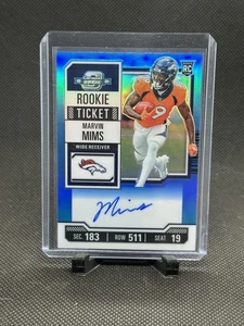 2023 Contenders Optic Marvin Mims RC Blue Auto /99 #124 - Picture 1 of 2