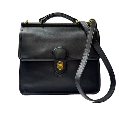 Bolso Coach Willis de cuero curtido negro Foto 1 de 4