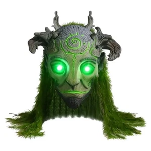 Halloween Forest Spirit Mask,Led Light Realistic Tree Patterns Face Elves Mask - Picture 1 of 5