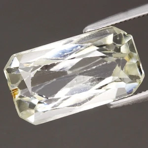 6.67ct t.w 13.9x7.7mm Octagon Natural Light Yellow Kunzite Afganistan Gemstone - Picture 1 of 4