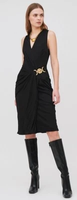 Vestido Versace Jersey Negro Medusa Negro Talla 38 Foto 1 de 4