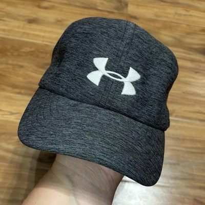 Under Armour Hat Women's Free Fit Gray Black Baseball Cap Adjustable Strapback - Image 1 of 4