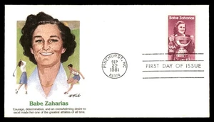 Mayfairstamps US FDC 1981 Babe Zaharias Trophy Golf First Day Cover aau_78321 - Picture 1 of 2