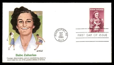 Mayfairstamps US FDC 1981 Babe Zaharias Trophy Golf First Day Cover aau_78321 - Image 1 of 2