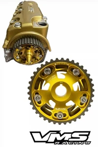 VMS Gold Adjustable Cam Gear for Honda Civic 1988 to 2000 SOHC D Series - Bild 1 von 3