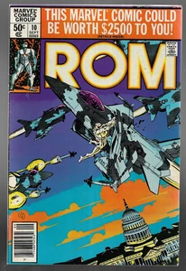 ROM #10 Marvel Comics 1980 F+ Michael Golden Cover art - Picture 1 of 2