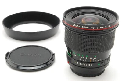 【 TOP MINT /w Hood】Canon New FD NFD 24mm f/1.4 L MF Wide Angle Lens From JAPAN - Image 1 of 4