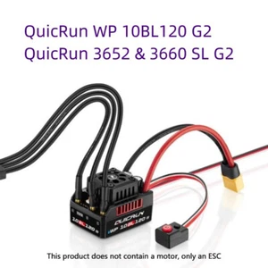 Hobbywing QUICRUN WP 10BL120 G2 120A 2-4S Lipo Speed Controller Brushless ESC 41 - Picture 1 of 12