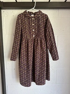 EUC Gymboree Corduroy Dress Toddler SiZE 8 Floral Cottagecore Prairie NICE - Picture 1 of 11