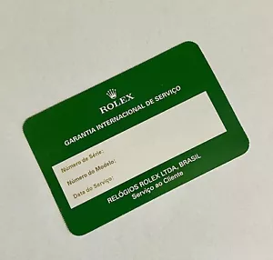 ROLEX Certificate Service Card Daytona Submariner Explorer Datejust Day Date OEM - Foto 1 di 4