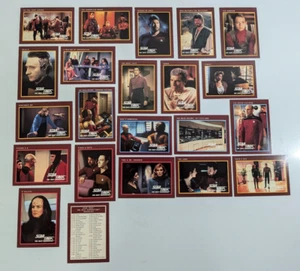 Lote de 22 tarjetas coleccionables de Star Trek Next Generation 1991 con lista de verificación  - Imagen 1 de 12
