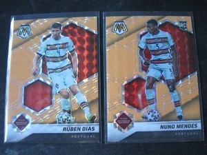 2-CARD PORTUGAL LOT 2021-22 Mosaic Road to the FIFA WC Qatar ORANGE MENDES/DIAS - Picture 1 of 2