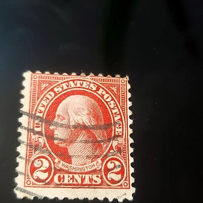 Rare Old US POSTAGE Vintage George Washington Red Two 2 Cent Stamp - Image 1 of 3