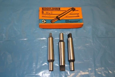 3 Stück Kegeldorn MK3 B16 B18 B22 Aufnahme Bohrfutter DDR B16x3 B18x3 B22x3 - Bild 1 von 4