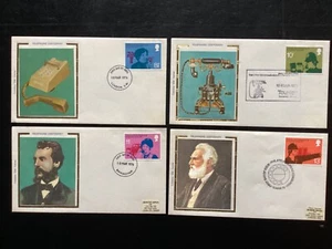GB 1976 teléfono FDC x 4, seda Colorano, diferentes FDI especiales pmks (GB2399) - Imagen 1 de 2