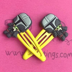 Star Wars The Mandalorian 'Mando' Snap Hair Clips - Picture 1 of 1