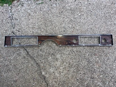 OEM GM 1969-1970 Chevrolet Impala Wood Grain Veneer Radio Dashboard Trim 3945977 - Image 1 of 4