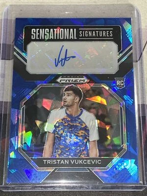 2023 Prizm Draft Picks TRISTAN VUKCEVIC RC AUTO BLUE ICE PRIZM #/75 Signatures - Image 1 of 2