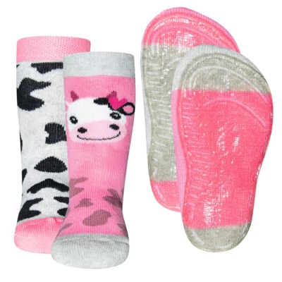 EWERS Stoppersocken 2er Pack Kuh Tiere Mini Mädchen