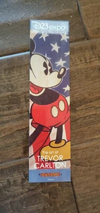 2019 D23 EXPO DISNEY FINE ART PROMO CARD BOOKMARK MICKEY MOUSE TREVOR CARLTON - Picture 1 of 1