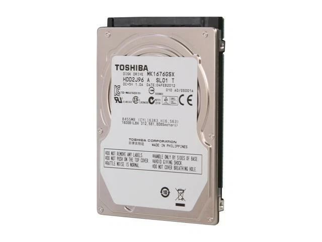 MK1676GSX Toshiba 160GB,Internal,5400 RPM,Sata 2.5" Hard Drive - Image 1 of 1